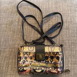 Sakroots Black and Brown Crossbody Bag with Bohemian Charm new